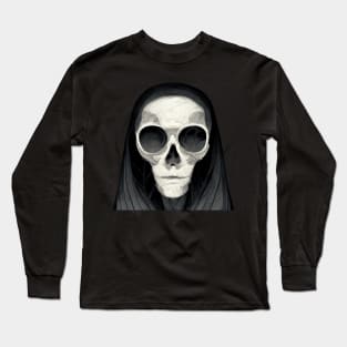 Hooded skull portrait Long Sleeve T-Shirt